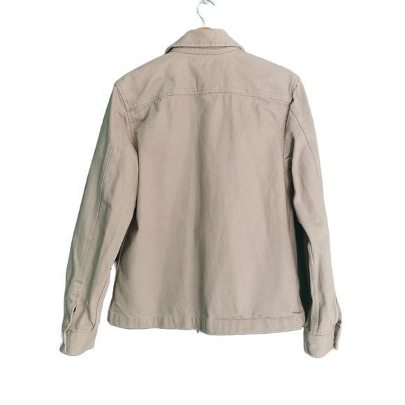 River Island Stone/Beige Men's Utility Denim Jacket - Picture 8 of 8
